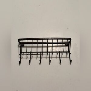 Black Metal Wall Hook Rack